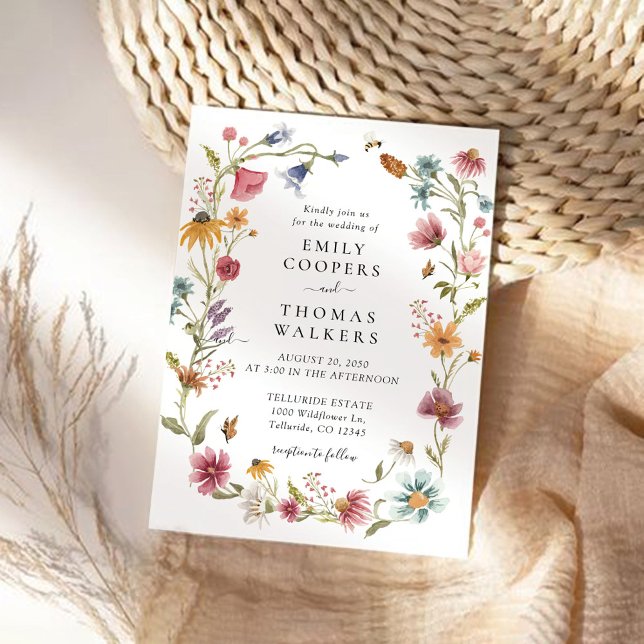 Wildflowers Wedding Invitation (Creator Uploaded)