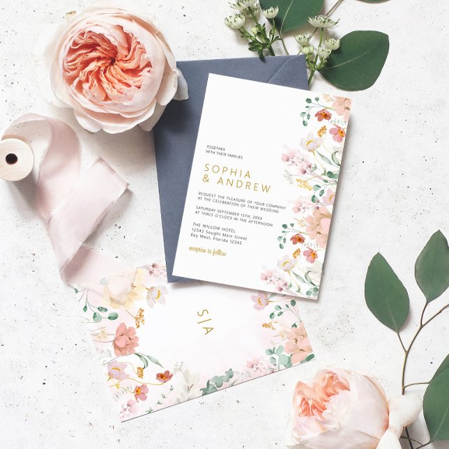 Wildflowers Wedding Invitation (Creator Uploaded)