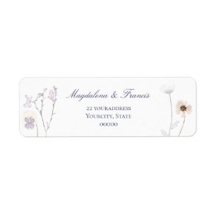 wildflowers wedding label