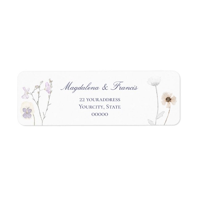  wildflowers wedding label (Front)
