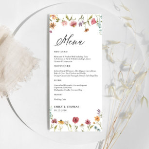 Wildflowers Wedding Menu