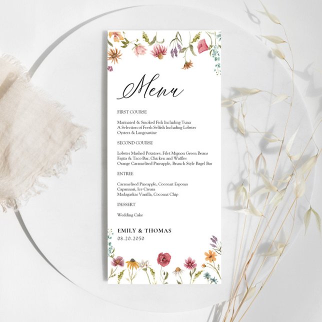 Wildflowers Wedding Menu (Creator Uploaded)