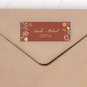 Wildflowers Wedding Return Address Label