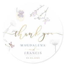 wildflowers wedding thank you