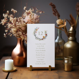 Wildflowers Wedding Wreath Invitation