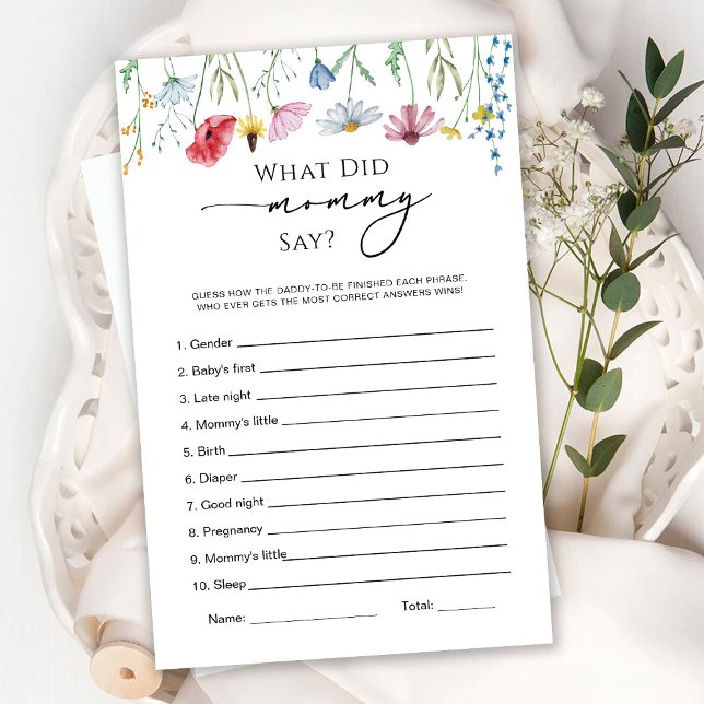 Wildflowers What Did Mummy Say Game (Creator Uploaded)