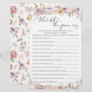 Wildflowers What did the groom say bridal shower