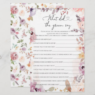 Wildflowers What did the groom say bridal shower