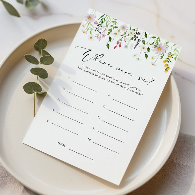 Wildflowers Where were we bridal shower game (Creator Uploaded)