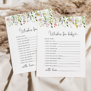 Wildflowers wishes for the baby card