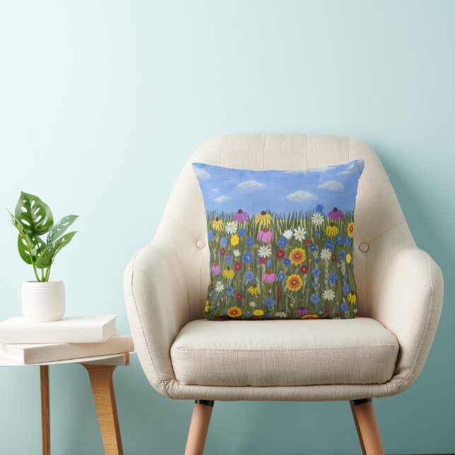 Wildflowers with Daisies Cushion (Chair)