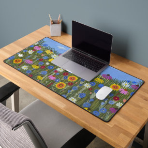 Wildflowers with Daisies Desk Mat