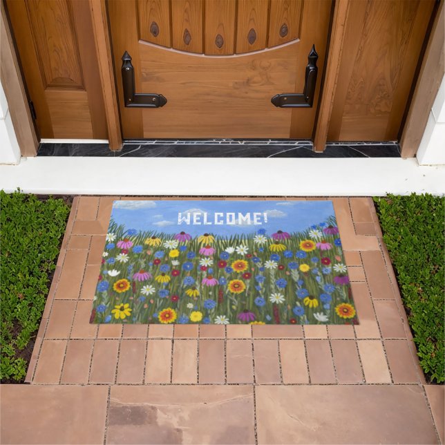Wildflowers with Daisies Doormat (Outdoor)
