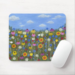 Wildflowers with Daisies Mouse Mat
