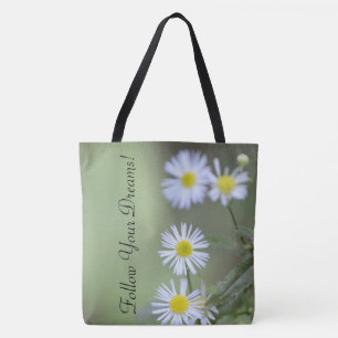 Wildflowers With Green Tote Bag
