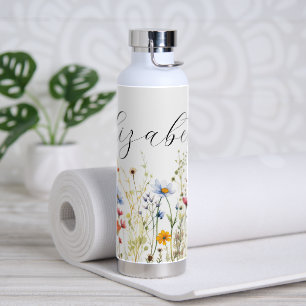 Wildflowers with Name Water Bottle