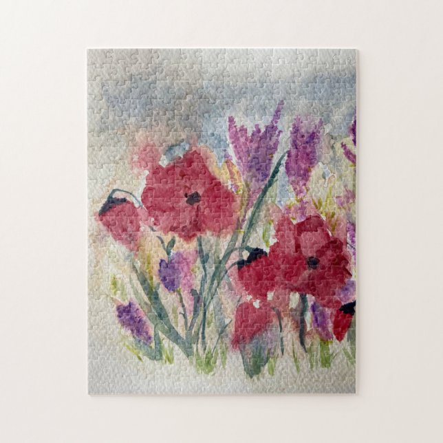 Wildflowers with poppies   jigsaw puzzle (Vertical)