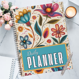  Wildflowers & Wonder Vintage Folk Art Blooms  Planner