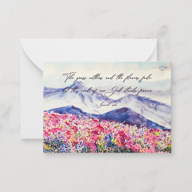 Wildflowers, Word of God stands Card (Front)