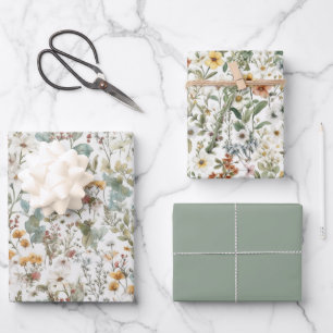 Wildflowers Wrapping Paper, Floral Gift Wrap