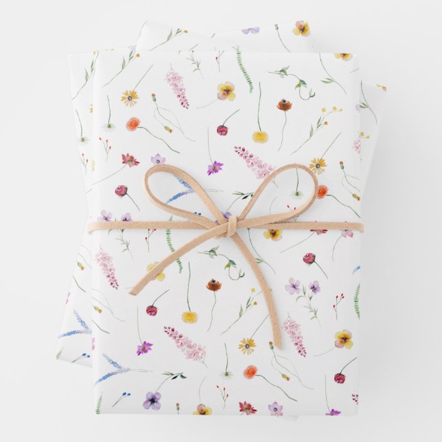 Wildflowers  wrapping paper sheet (In situ)