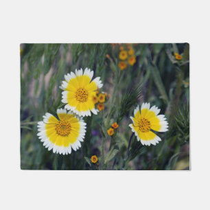 Wildflowers Yellow and White Sunflowers Doormat