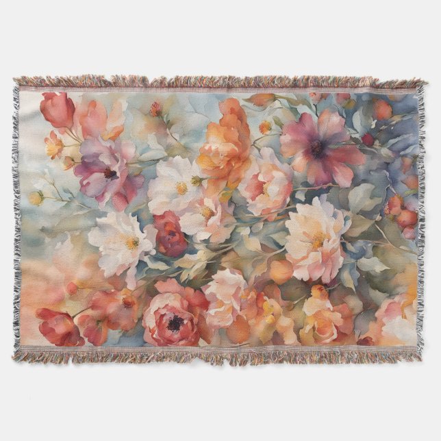 wildflowes throw blanket (Front)