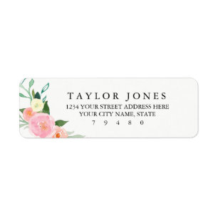 WildflowWatercolor Return Address Label