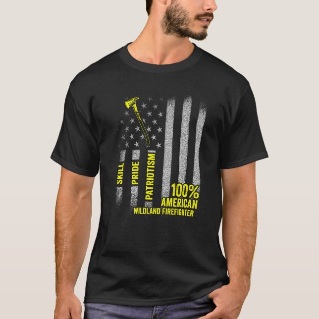 Wildland Firefighter Appreciation Firefighting Fir T-Shirt (Front)
