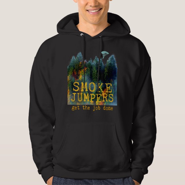 Wildland Firefighter Smokejumper Thin Red Line Hoodie (Front)