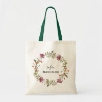 Wildlflower Meadow Wedding Bridesmaid Wedding Tote