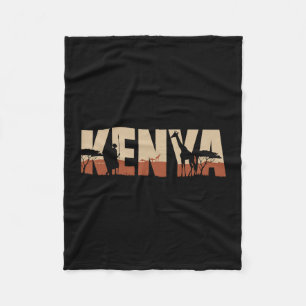 Wildlife African Vacation Travel To Kenya Fleece Blanket