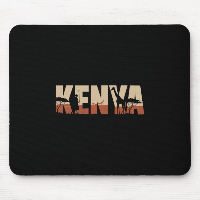 Wildlife African Vacation Travel To Kenya  Mouse Mat (Front)