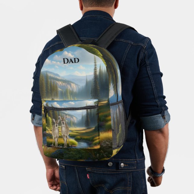 Wildlife and Nature Personalised  Printed Backpack (Insitu (Model))