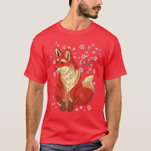 Wildlife Animal Fo Lover Cherry Blossom Sakura For T-Shirt