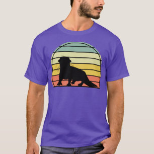 Wildlife Animal Gift Zoo Keeper Retro Otter T-Shirt