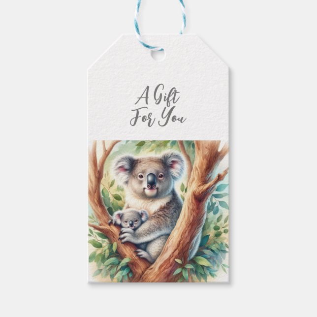 Wildlife Animal Koala Gift Tags (Front)