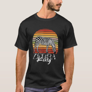 Wildlife Animal Lover Zebra Horse Zookeeper Retro T-Shirt