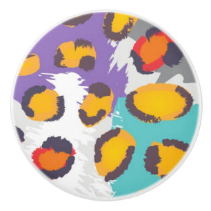 Wildlife animal pattern ceramic knob