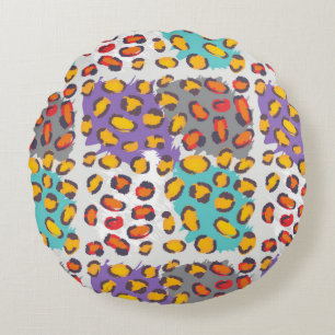 Wildlife animal pattern round cushion