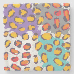 Wildlife animal pattern stone coaster