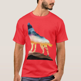 Wildlife Animal Sunset Howling Wolf T-Shirt