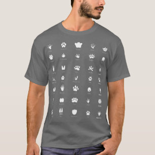 Wildlife Animals Footprints  Biologist  T-Shirt