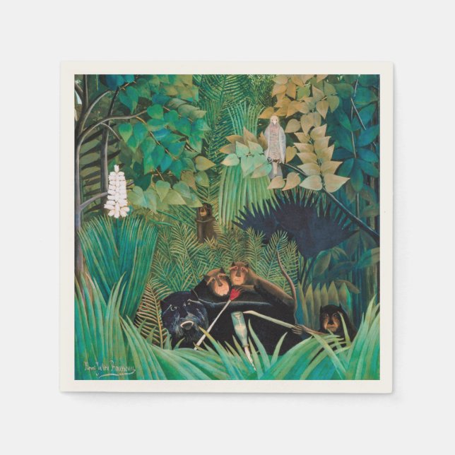 Wildlife Animals in Tropical Forest Napkin (Front)
