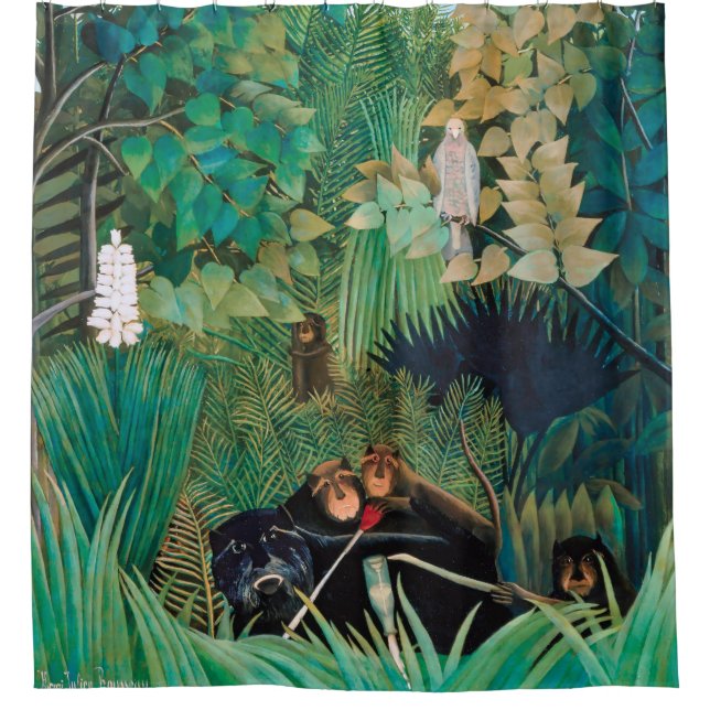 Wildlife Animals in Tropical Forest Shower Curtain (Front)