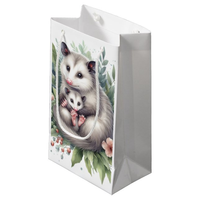 Wildlife Animals Possum Small Gift Bag (Front Angled)