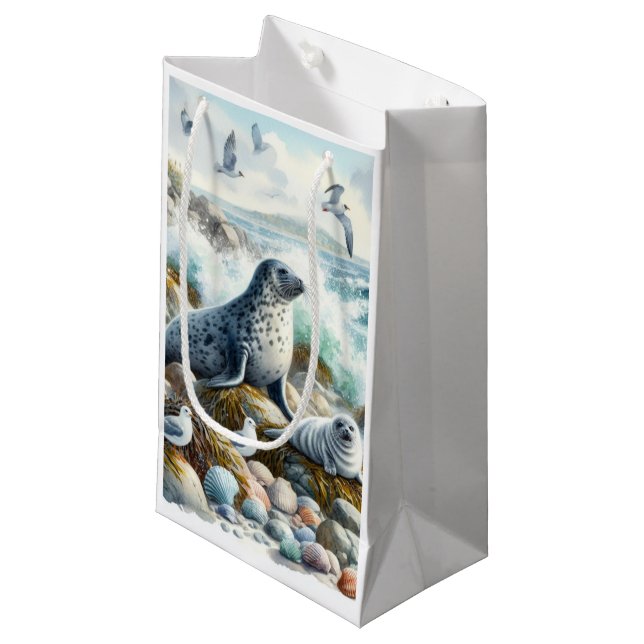 Wildlife Animals  Small Gift Bag (Front Angled)