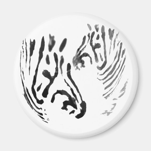 Wildlife Art Cool Zebras Magnet (Front)