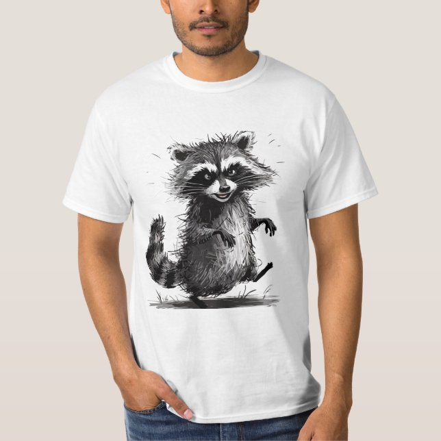 Wildlife Art Pencil Sketch T-Shirt (Front)