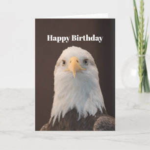 Wildlife Bald Eagle Portrait Photo Birthday Card